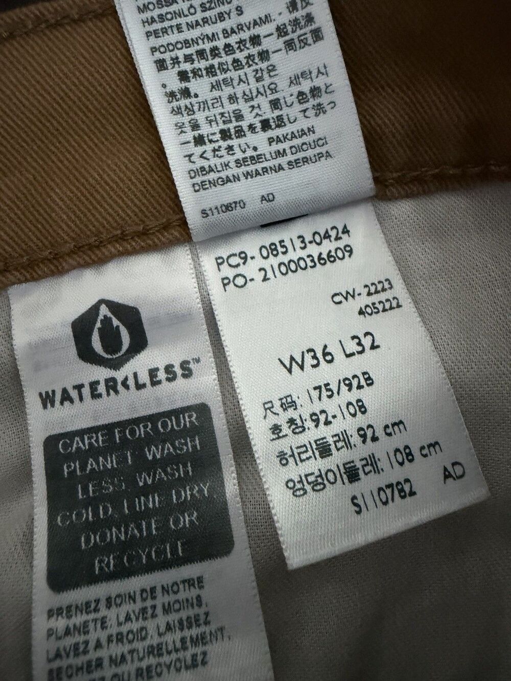 Levi’s 513 Slim Straight Pants Lot 2 Pair Men’s W36 L32 Charcoal Khaki Chino - Picture 11 of 15